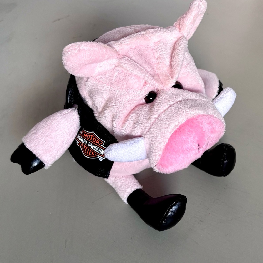HARLEY DAVIDSON Biker Club Rebel Rider Road Stuffed Pink Plush Hog 2013